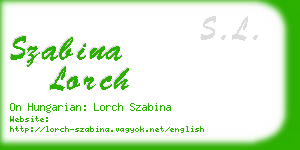 szabina lorch business card